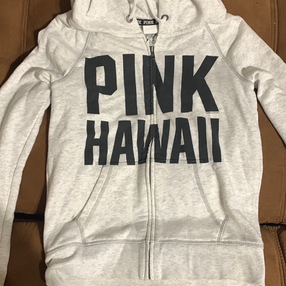 Pink Victoria’s Secret Hawaii zip up jacket size XS